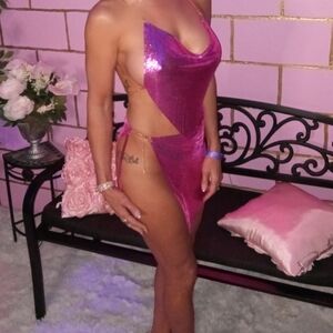 Shimmering Pink Sequin Dress